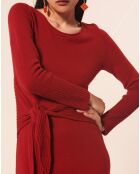 Robe 100% Laine Mérinos Romie rouge