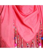 Foulard Unidad multicolore/corail - 115x160x115 cm