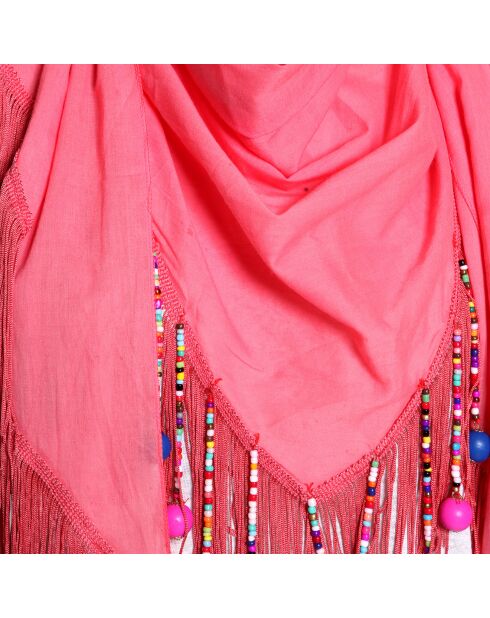 Foulard Unidad multicolore/corail - 115x160x115 cm