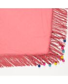 Foulard Unidad multicolore/corail - 115x160x115 cm