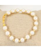 Bracelet Shaddie doré/blanc