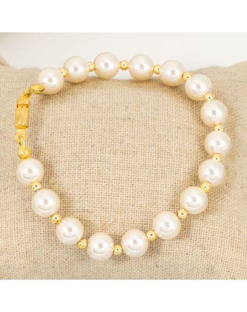 Bracelet Shaddie doré/blanc