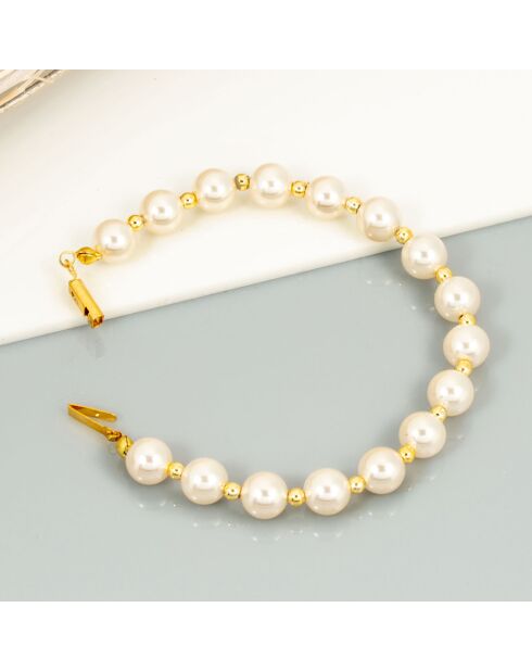 Bracelet Shaddie doré/blanc