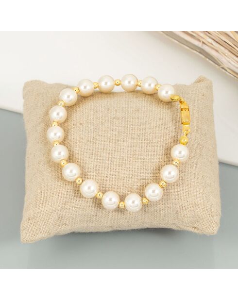 Bracelet Shaddie doré/blanc