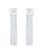 Pendientes Seventy plateado/blanco