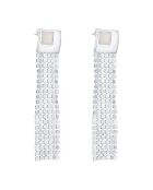 Pendientes Seventy plateado/blanco