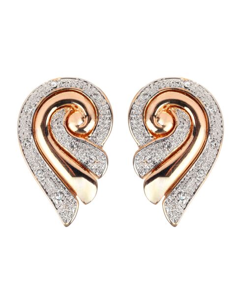 Scaro gold/weiße Ohrringe