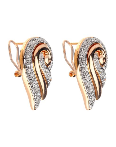 Scaro gold/weiße Ohrringe