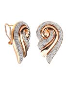 Scaro gold/weiße Ohrringe