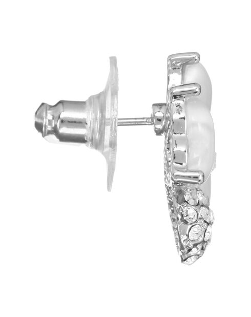 Pendientes Treflor plateado/blanco