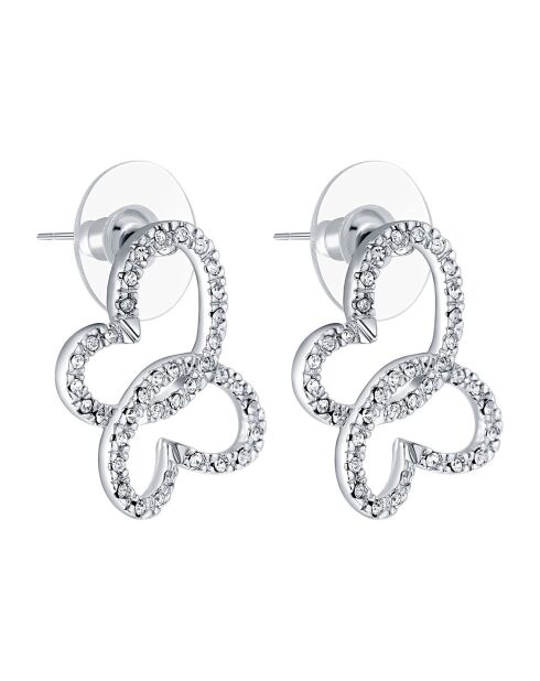 Boucles d'oreilles Heart 2 Heart argenté/blanc