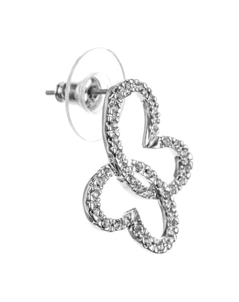 Boucles d'oreilles Heart 2 Heart argenté/blanc