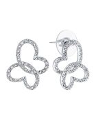 Boucles d'oreilles Heart 2 Heart argenté/blanc
