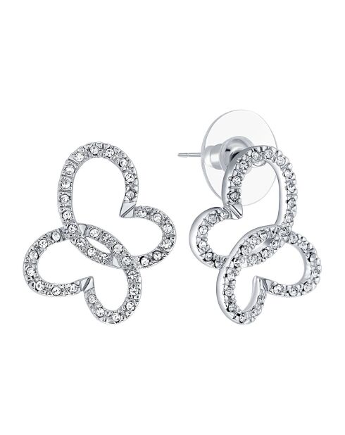 Boucles d'oreilles Heart 2 Heart argenté/blanc