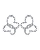 Boucles d'oreilles Heart 2 Heart argenté/blanc
