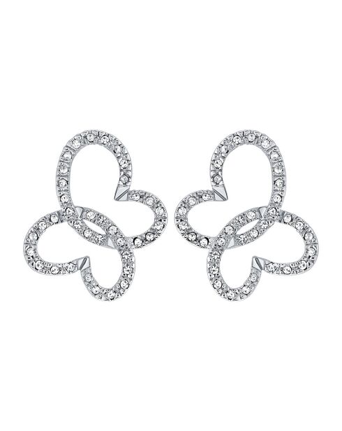 Boucles d'oreilles Heart 2 Heart argenté/blanc