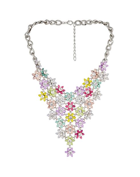 Collier Dream Garden argenté/multicolore