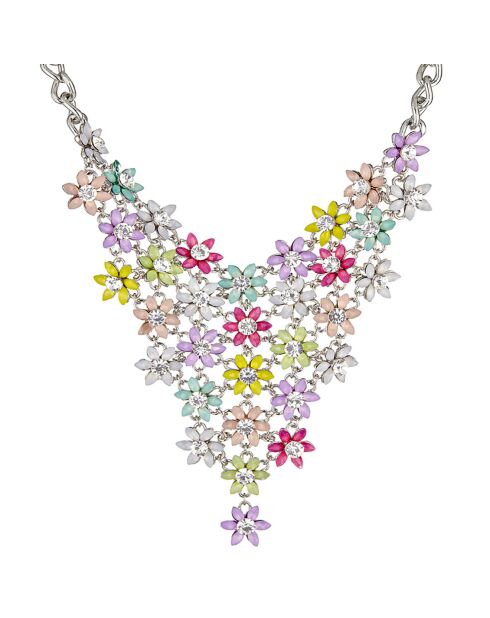 Collier Dream Garden argenté/multicolore