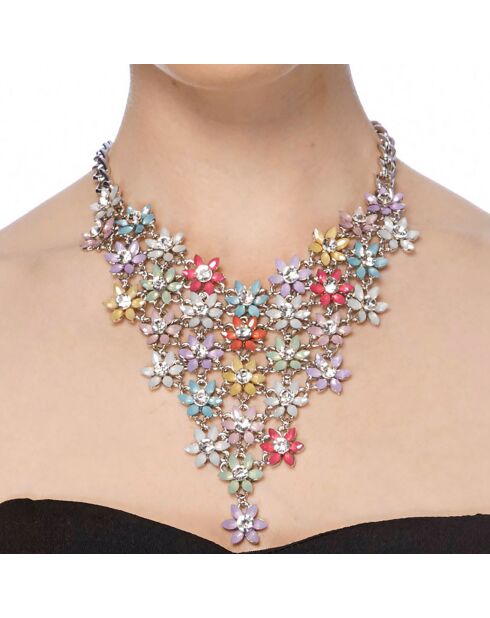Collier Dream Garden argenté/multicolore