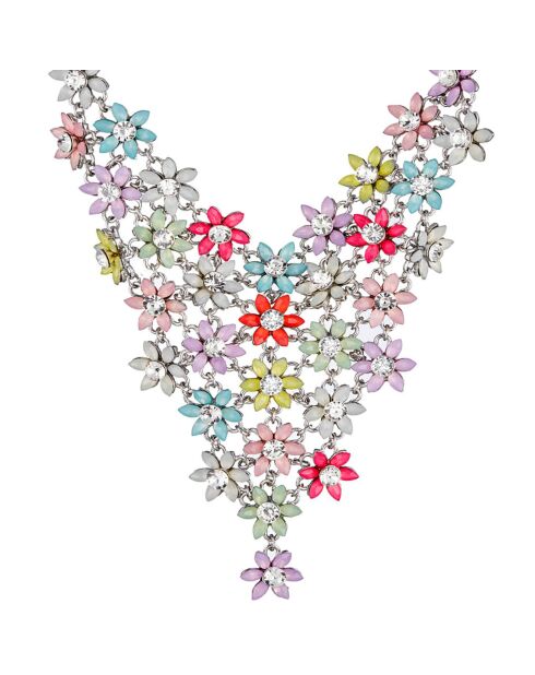 Collier Dream Garden argenté/multicolore