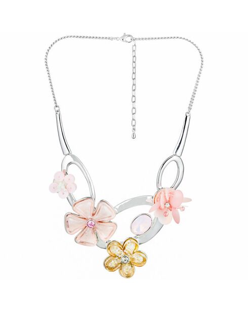 Collier Flordo argenté/rose