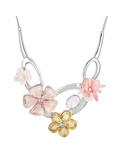 Collier Flordo argenté/rose