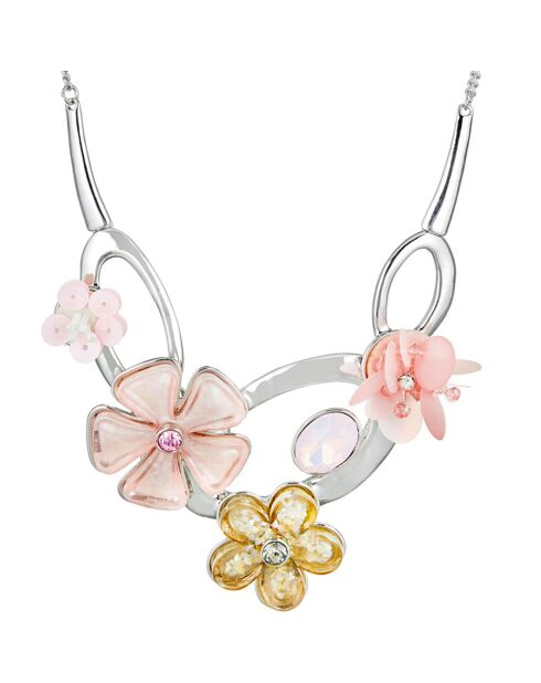 Collier Flordo argenté/rose