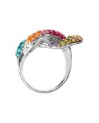 Marineo zilver/veelkleurige ring
