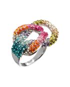 Marineo zilver/veelkleurige ring