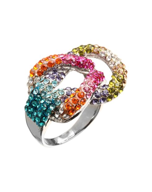 Marineo zilver/veelkleurige ring
