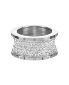 Bague Revolution Steel argenté/blanc