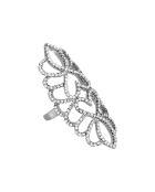 Bague Poesia argenté/blanc