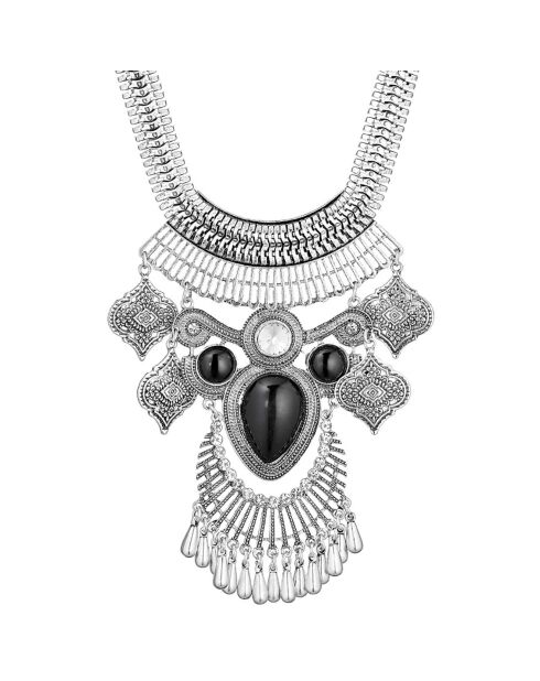 Ecussa zilver/zwarte ketting