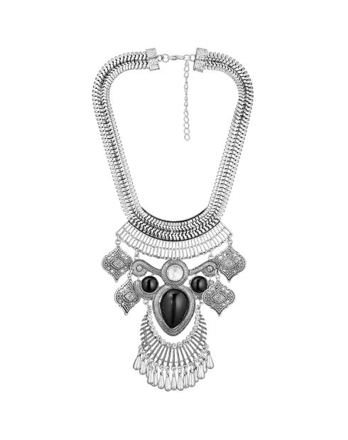 Ecussa zilver/zwarte ketting