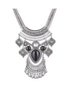 Ecussa zilver/zwarte ketting