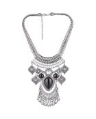 Ecussa zilver/zwarte ketting
