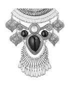 Ecussa zilver/zwarte ketting