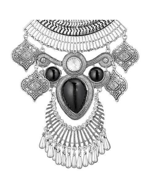 Ecussa zilver/zwarte ketting