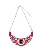 Foplaro Halskette aus Silber/Fuchsia