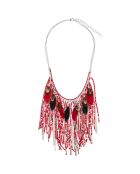 Merindia zilver/rode ketting