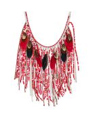 Merindia zilver/rode ketting