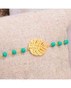 Bracelet Forest doré/vert