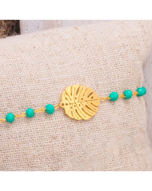 Bracelet Forest doré/vert
