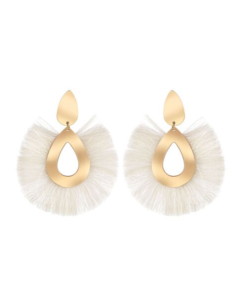 Boucles d'oreilles Vancouver doré/blanc