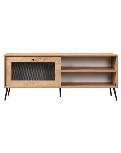 Meuble TV Wire chêne/noir - 138x55x41 cm