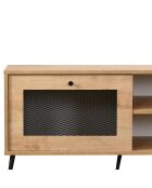 Meuble TV Wire chêne/noir - 138x55x41 cm