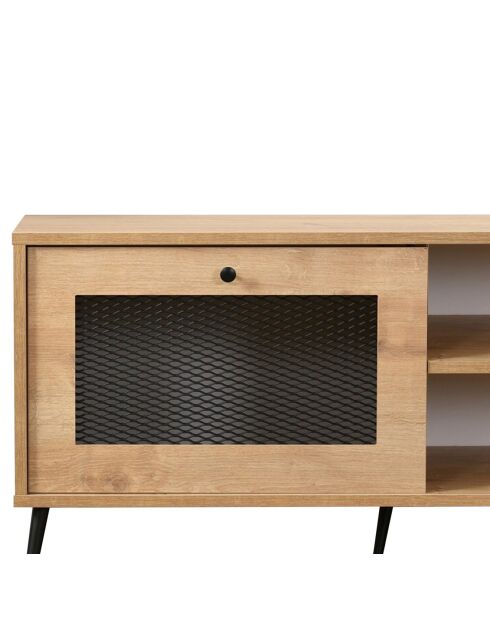 Meuble TV Wire chêne/noir - 138x55x41 cm