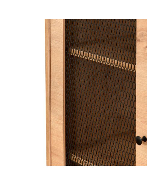 Meuble de rangement Wire chêne/noir - 40x90x110 cm