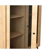 Meuble de rangement Wire chêne/noir - 40x90x110 cm