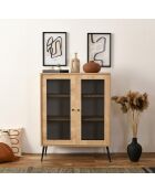 Meuble de rangement Wire chêne/noir - 40x90x110 cm